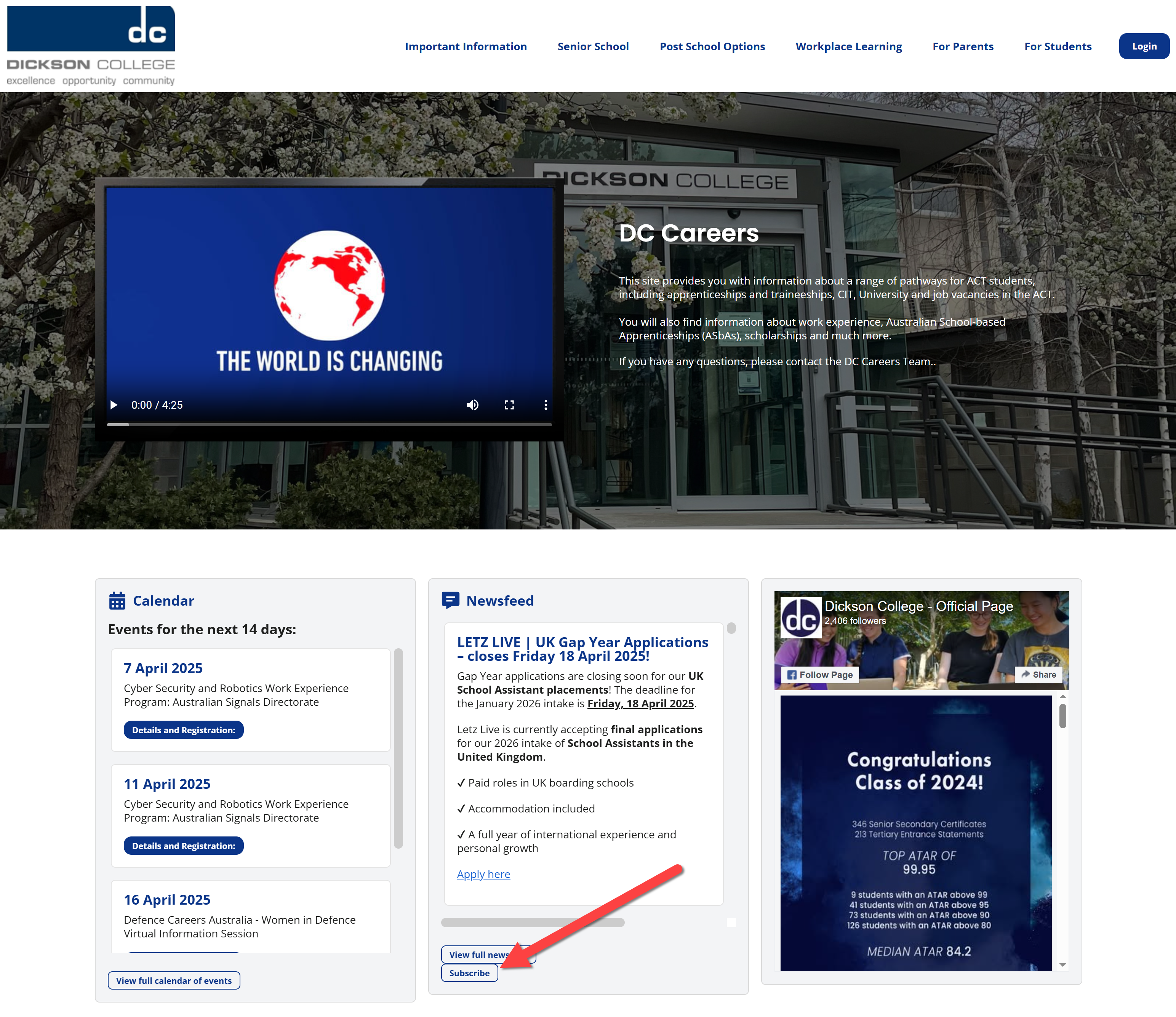 The Dickson College Careers Website